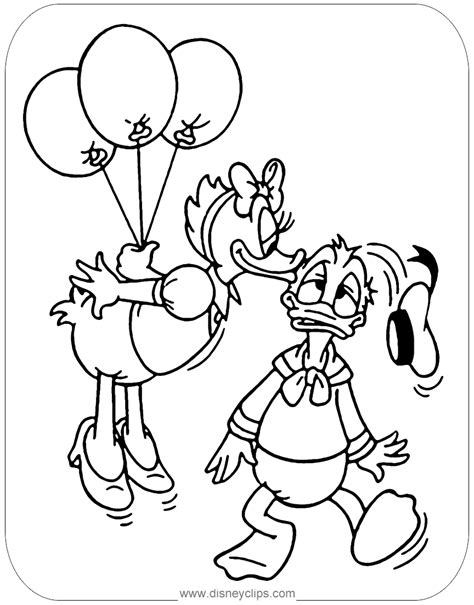 Donald And Daisy Duck Coloring Pages