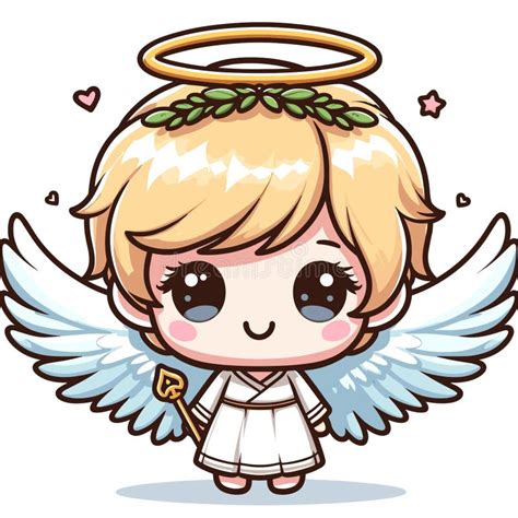 Cute angel stock illustration. Illustration of face - 299849365