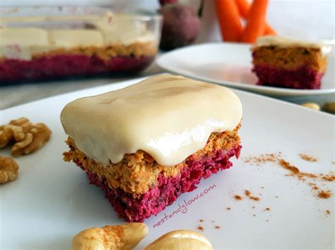 Raw Carrot Beetroot Cake with Cashew Cream Frosting - Vegan and GF