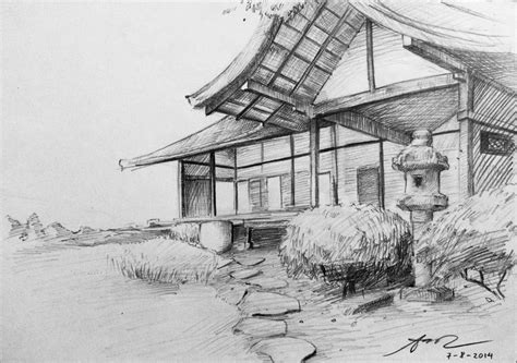 Traditional Japanese House sketch by AoiCancerius on DeviantArt