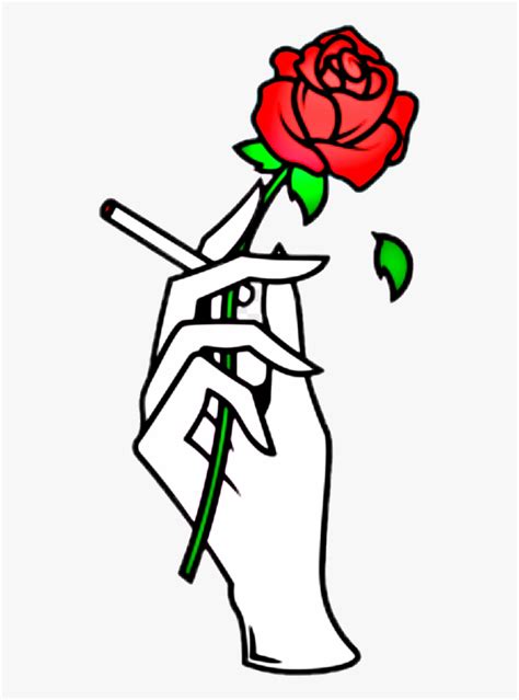 Rose Report Abuse Hand Holding Clipart Transparent - Hand Holding Rose Drawing, HD Png Download ...