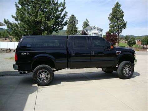 Find used 2008, F250, crew cab, diesel, turbo, black, lifted, custom stereo in Spokane ...