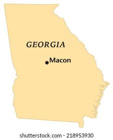 Macon Georgia Locate Map Stock Vector (Royalty Free) 218953930 | Shutterstock