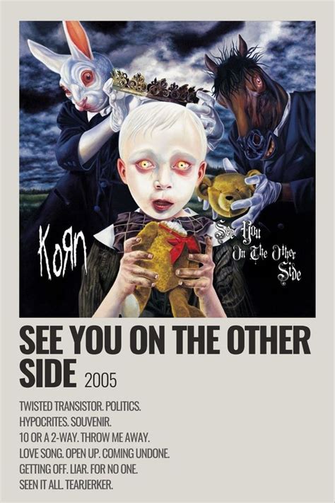 koRn -see you on the other side- album cover minimal poster | Korn ...