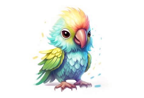 Parrot Kawaii Animal Graphic by Poster Boutique · Creative Fabrica