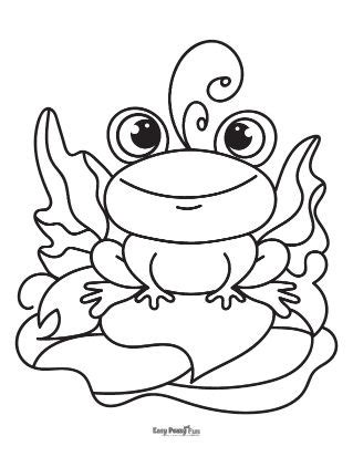 Frog Coloring Pages – 30 Printable Coloring Pages - Easy Peasy and Fun