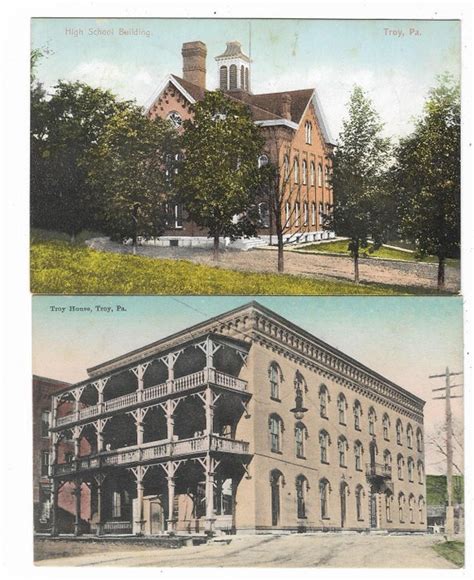 Troy Pa Four Early 1900s Postcards - Etsy