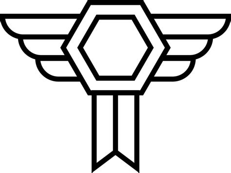 Pilot badge icon in thin line art. 24460254 Vector Art at Vecteezy