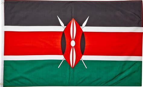 Amazon.com : Quality Standard Flags Kenya Polyester Flag, 3 by 5' : Patio, Lawn & Garden