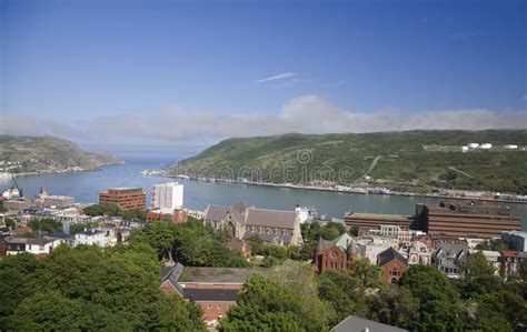 St. John S Harbour, Newfoundland Stock Photo - Image of clouds, aerial: 10512648