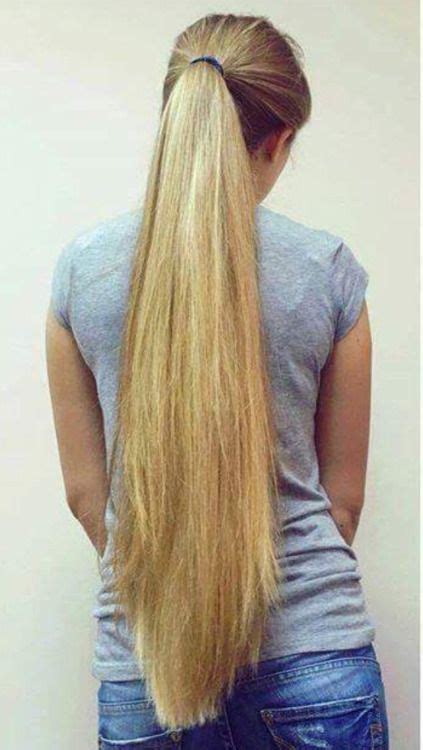 Long Blonde Hair Ponytail - Long Hair