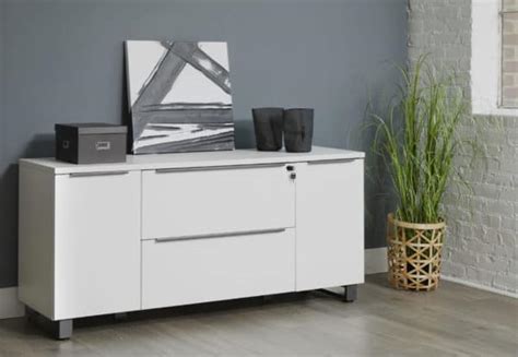 Modern White Office Credenza - House of Denmark