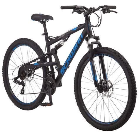 Buy Schwinn S29 Dual-Suspension Mountain Bike with 29-Inch Wheels in Matte Black/Blue, Featuring ...