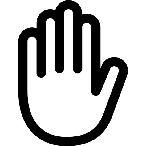 Hand Left Outline Vector SVG Icon - SVG Repo