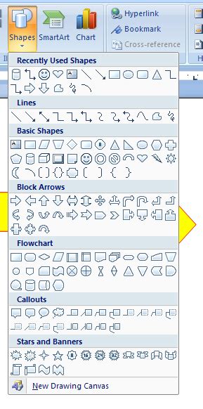 Link two shapes : Shape « Shape Picture WordArt SmartArt Clip Art « Microsoft Office Word 2007 ...
