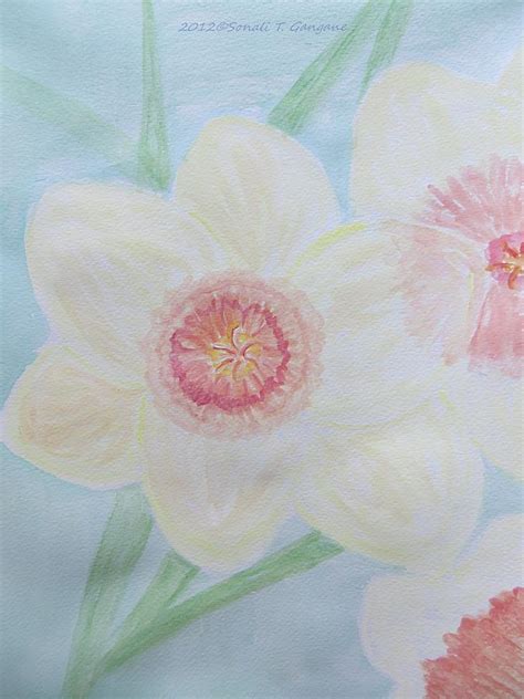 Narcissus flower Painting by Sonali Gangane - Fine Art America