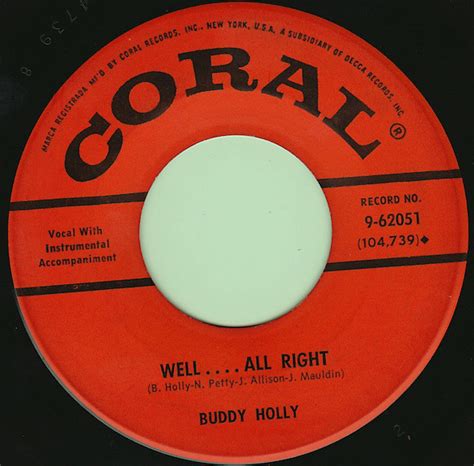 Buddy Holly - Heartbeat / Well.... All Right | Discogs