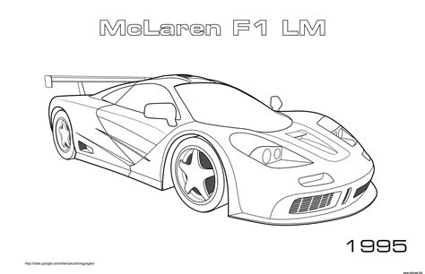 Coloriage Mclaren F1 Lm 1995 - JeColorie.com