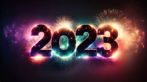 2023 con fuegos artificiales Fondo de pantalla 4k HD ID:11323