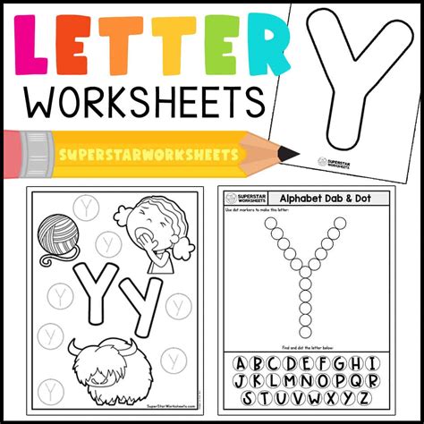 Letter Y Worksheets - Superstar Worksheets