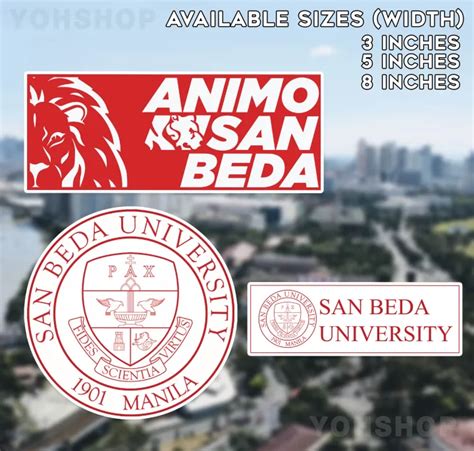 University Logos | NCAA University Logo Sticker | San Beda University Logo Stickers | Animo San ...