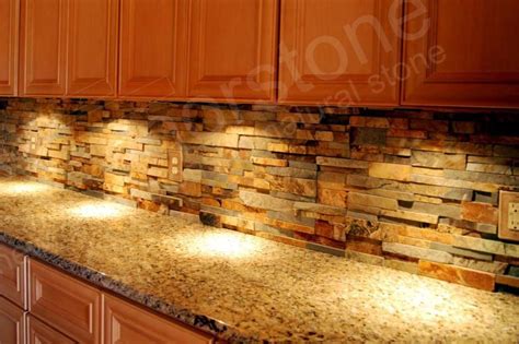 Stacked Rock Backsplash Stacked Stone Backsplash, Rock Backsplash ...