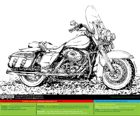 Harley Davidson (BW) [vector source] by OlegLevashov on DeviantArt