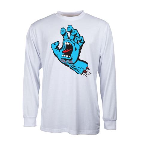 Santa Cruz Screaming Hand Long Sleeve T-Shirt White