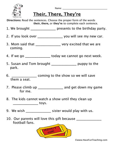 Homophones Worksheets | Have Fun Teaching