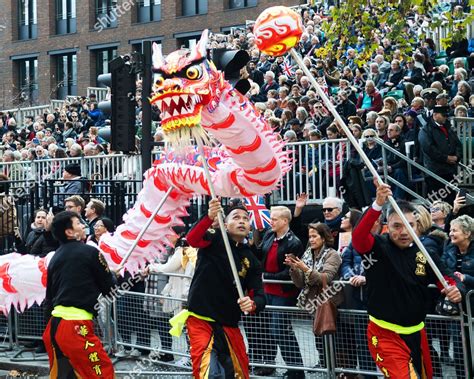 Chinese Dragon Makes Way Through Parade Editorial Stock Photo - Stock ...