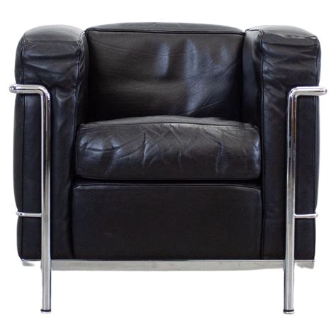 Le Corbusier Style Black Leather and Chrome Chairs at 1stDibs | chrome ...