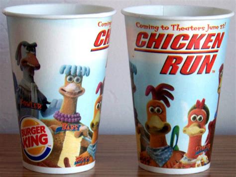 Burger King Chicken Run Promo Cups For Sale 2000