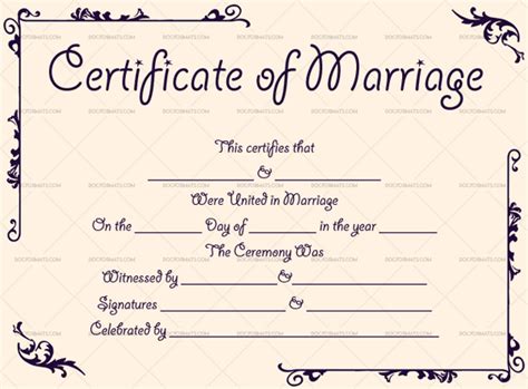 Pin on 22+ Editable Marriage Certificate Templates