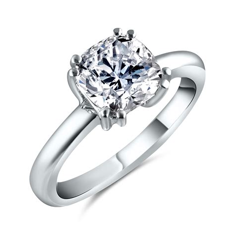 CUSHION CUT SOLITAIRE RING – 18 KARAATS