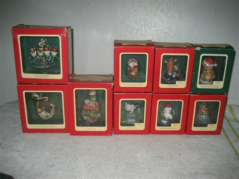 Carlton Cards Heirloom 1988-92 Christmas Ornaments 9 Lot vintage - Other