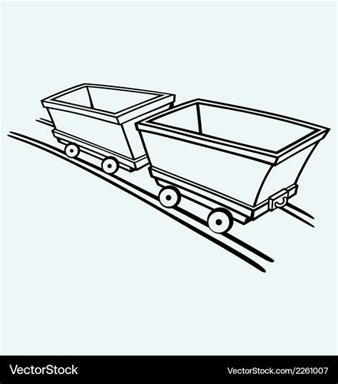 Mining cart Royalty Free Vector Image - VectorStock