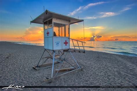 Beach Sunrise Lifeguard Tower