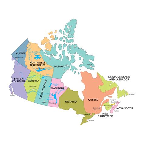 7 Free Printable Canada Map With Cities