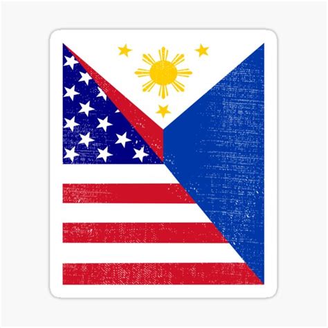 "Filipino American Flag" Sticker for Sale by EthosWear | Redbubble