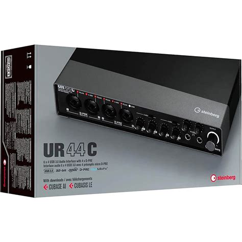 Steinberg UR44C 6x4 USB 3.0 Audio Interface with Cubase AI, 4 x 15ft ...