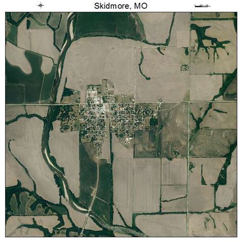 Aerial Photography Map of Skidmore, MO Missouri