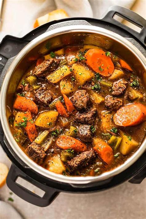 Easy Instant Pot Beef Stew Recipe | How to Make Pressure Cooker Stew | Instant pot beef stew ...