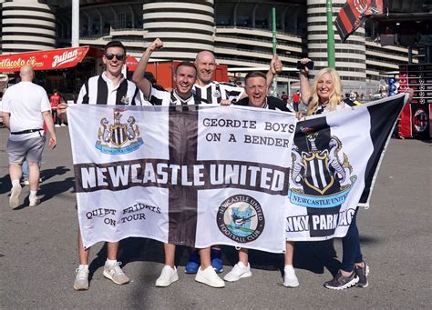 Newcastle United fans in Milan picture special as supporters enjoy Champions League atmosphere ...