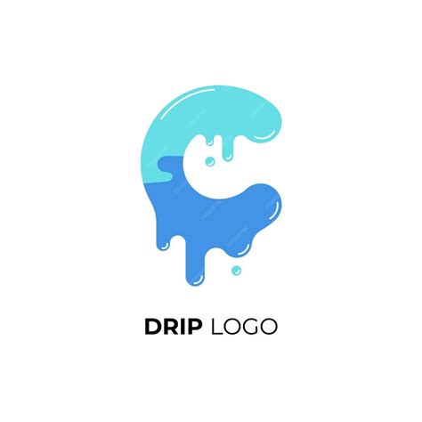 Premium Vector | Hand drawn flat design drip logo template