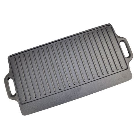 Non-Stick Cast Iron Reversible Griddle Plate Grill Pan Indoor BBQ Hob Cooking 5054667130001 | eBay