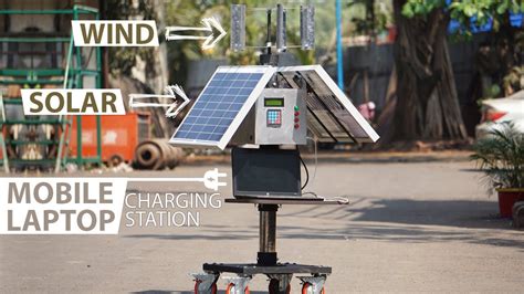 Making of Windmill & Solar Powered Laptop Mobile Charging Station With Theft Protection - YouTube