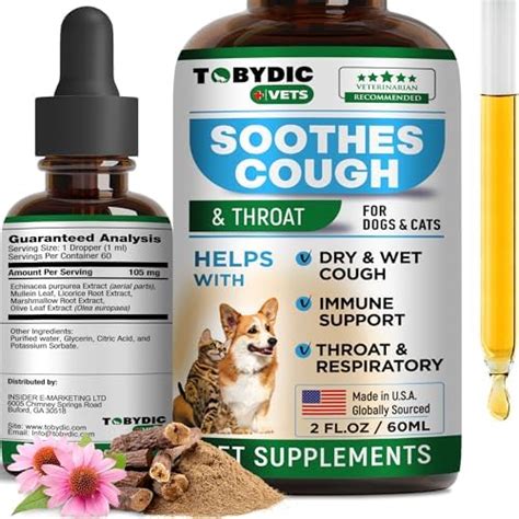 TOBYDIC Natural Dog Cough Medicine & Antibiotic for Cats Respiratory ...