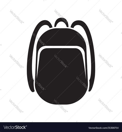 Backpack icon monochrome silhouette knapsack Vector Image