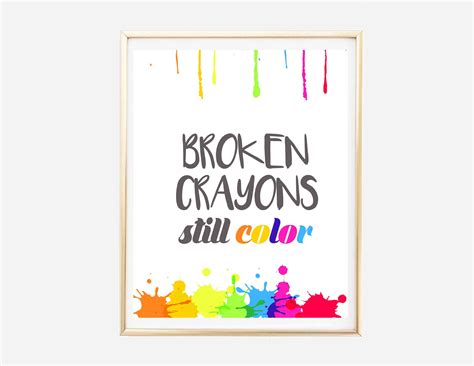 Broken Crayons Still Color Printable Printable Wall Art - Etsy