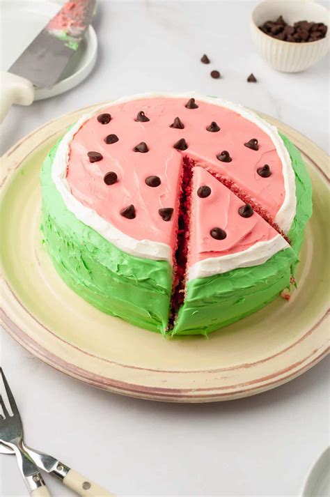 Easy Watermelon Cake Recipe | All Things Mamma